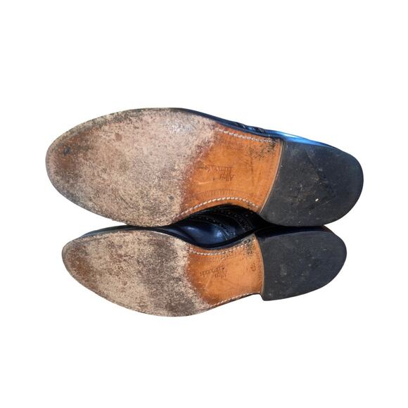 Allen Edmonds Leather Chester Wing tip Oxford Dress Shoe 9.5 Black - Picture 2 of 6